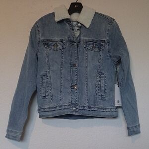 Element Blue and White Jean Jacket Classic Denim Style